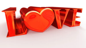 Valentines Love Heart Text in Photoshop CS6 3D